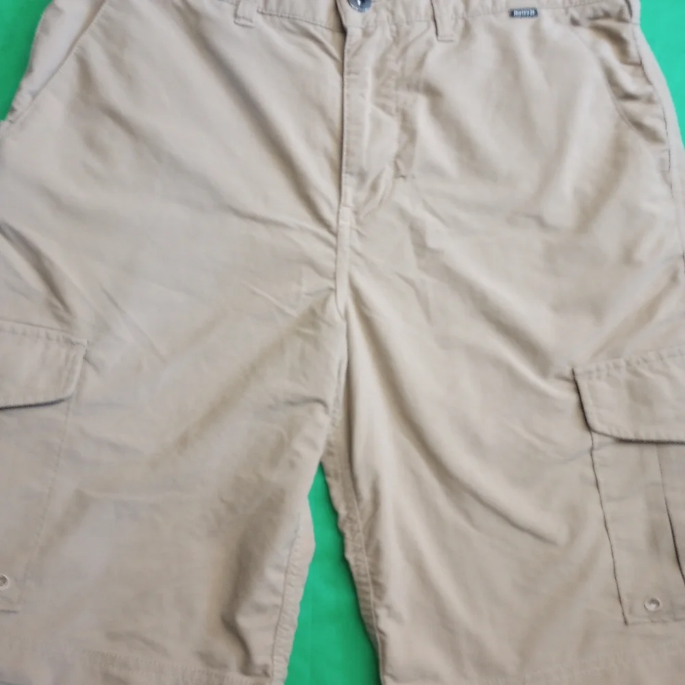 Men's Tan Cargo Shorts - Picture 2 of 8